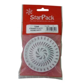 Plastic Shower Strainers White 2 Pc/S