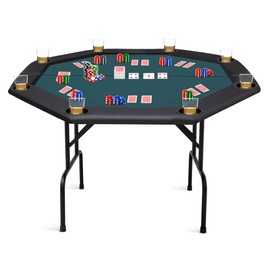 Poker Table Foldable Texas Holdem Folding Table Portable Casino Card Game