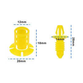 VGOL 4 Sets Front Dash Insulator Clips Compatible with Fiesta C-MAX Kuga S-MAX Focus II Mondeo IV Escape Part Number 1310861 1310862 Copilot Fuse Box Cover Clips