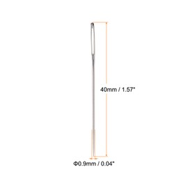 sourcing map 500pcs Large Eye Stitching Needles 1.57Inch Bulk Sewing Needles Stainless Steel Leather Needle Embroidery Needle Yarn Knitting Hand Sewing Needles