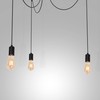 Licht-Erlebnisse Spider Hanging Light Flexible Hanging in Black Long Arms