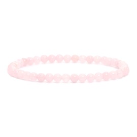 Genuine Gemstone Bracelet with Round 4 mm Beads – Various Lengths – Healing Stone Protective Stone Bracelet Lucky Charm Talisman Gift, Gemstone, Gemstone