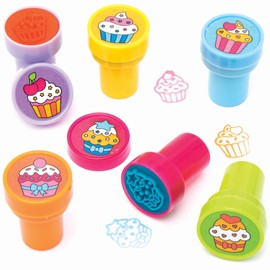 Baker Ross 12 x Self Inking Cupcake Stamps for Kids FC368