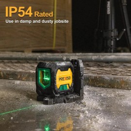 PREXISO Laser Level with 47 Inch Tripod IP54 65Ft Cross Line Laser Self Leveling