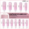 Virellay 24 Stück Press on Nails Lang - Coffin Shape