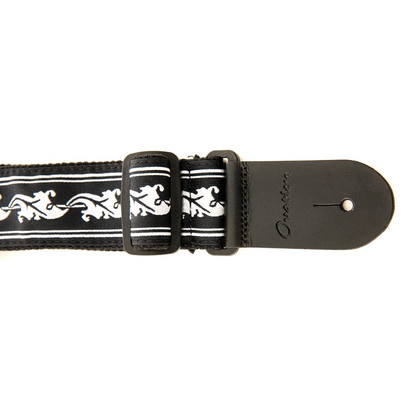 Ovation Signature "Leaf" Nylon Guitar Strap - Black