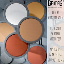 GRIMAS Cake Make Up, Hautfarbe B3 Beige, 35 g, leicht aufzutragendes hochwertiges Basis Make-Up, ideal geeignet auch für Visagie und als Grundierung, trocknet schnell wischfest, auf Wasserbasis