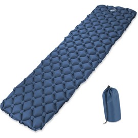 normani Quick Inflatable Camping Sleeping Mat, Ultralight, Small Pack Size, High Comfort, Blue
