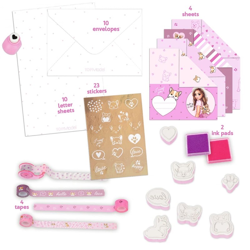 Depesche 12117 TOPModel Corgi-Love Letter Set, Letter Paper Set in