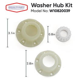 Replace W10820039 Washer Hub Kit Replacement by BlueStars - Easy to Install - Exact Fit For Cabrio Whirlpool & Kenmore Washers - Replaces 280145 8545948 8545953 W10118114 AP5985205
