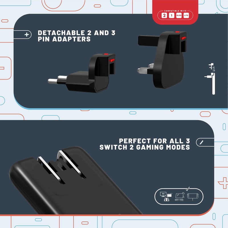 STEALTH Mains Adaptor Compatible with Switch 2