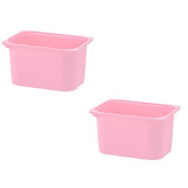 TROFAST Storage Box, Pink; 16 ½x11 ¾x9 ", Stackable Containers/Bins/Baskets, Compatible with Trofast Frames and Lids, Made of Polypropelene Pack of 2