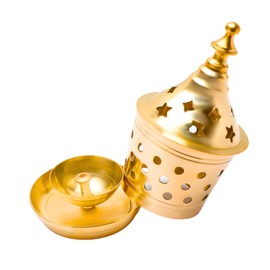 Aditri Creation Brass Star Shape akhand Oil Diya/Lamp Hindu Puja Religious Brass Oil Lamp Pooja Essential for Indian Traditional Pooja Items Decoration (Size:-L;5.5 Inch,H;2.5 Inch)
