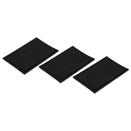 MECCANIXITY Solid Black Flag Patch Flags Embroidered Patches Blank DIY Flags Patch 8x5cm/3.15x1.97 Inch for Vest Clothes Backpacks Hats,DIY Crafts Caps,Pack of 3