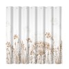Yeele Leaves Stall Shower Curtains Farmhouse Wildflower Bath Curtain Brown