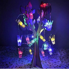 Magnoloran LED Photo String Lights 20 Photo Clips Fairy Twinkle Lights, Wedding Party Home Decor Lights for Hanging Photos, Cards and Artwork Multicolor