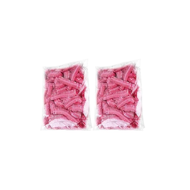 Disposable Shower Caps 200pcs Pink Waterproof Hair Care High Elasticity