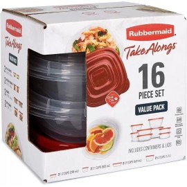 Rubbermaid® Home Set 8x Recipientes-tapas Para Alimentos Rubbermaid® Plástico