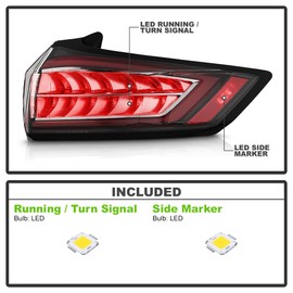 KEEKPO - For 2015 2016 2017 2018 Ford Edge SE|SEL Outer LED Tail Light Brake Lamp Replacement Right Passenger Side