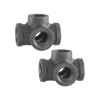 LDR 1/2 in. 5-Way Black Iron Cross with Side Outlet
