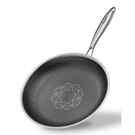 Non Stick Frying Pans, 8 Inch Hybrid Frying Pans Nonstick, Dishwasher & Oven Safe, Induction Compatible, With Stay-Cool Handle, PFOA Free Kitchen Cookware