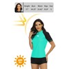 Halcurt UV Shirt, Women's Short-Sleeved Rash Guard UPF 50+ Swimming