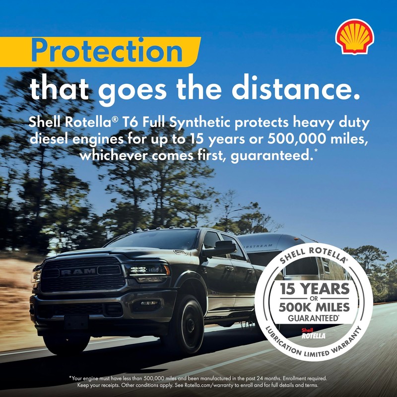 Shell Rotella T6 Full Synthetic 10W-30 Motor Oil, 1 Gallon
