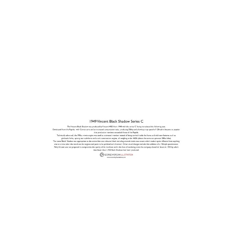 George Morgan Illustration Vincent Black Shadow Series C Greeting Card,