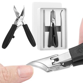 OCEBEEC Cortaas Biselado, 3 Pcs Kit De Cortaas Biselado con Forma de Pico de guila, 2025 Upgrade Diagonalmente Hacia Dentro Crecimiento Uas...        