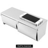 QWORK Double Roll Toilet Paper Holder Dispenser with Shelf Storage,