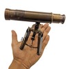 Brass Nautical Miniature Telescope, Victoria Marine Telescope with Tripod Stand/Tabletop