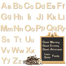 Xuhal 52 Pieces Letter Wooden Alphabet Magnets Fridge Alphabet for Home Classroom Learning Refrigerator School Board Toys Supplies
