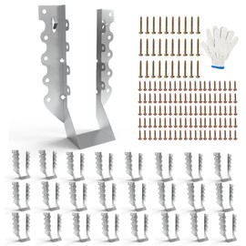 25pcs 2x8 Joist Hangers with Screws, 20-Gauge Galvanizing Face Mount Joist Hanger for Wood Posts, Hurricane Rafter Ties Clips, 2x8 Brackets for Floor Deck and Ceiling Trusses, Lumber Beam Connectors