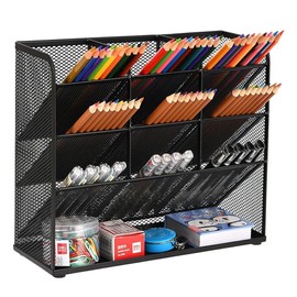 Timotech Organizador de Escritorio de Malla, Soporte Multifuncional para Bolígrafos, Organizador de Escritorio Estacionario para Escuela, Hogar, Oficina, Suministros de Arte, Desk Organizer