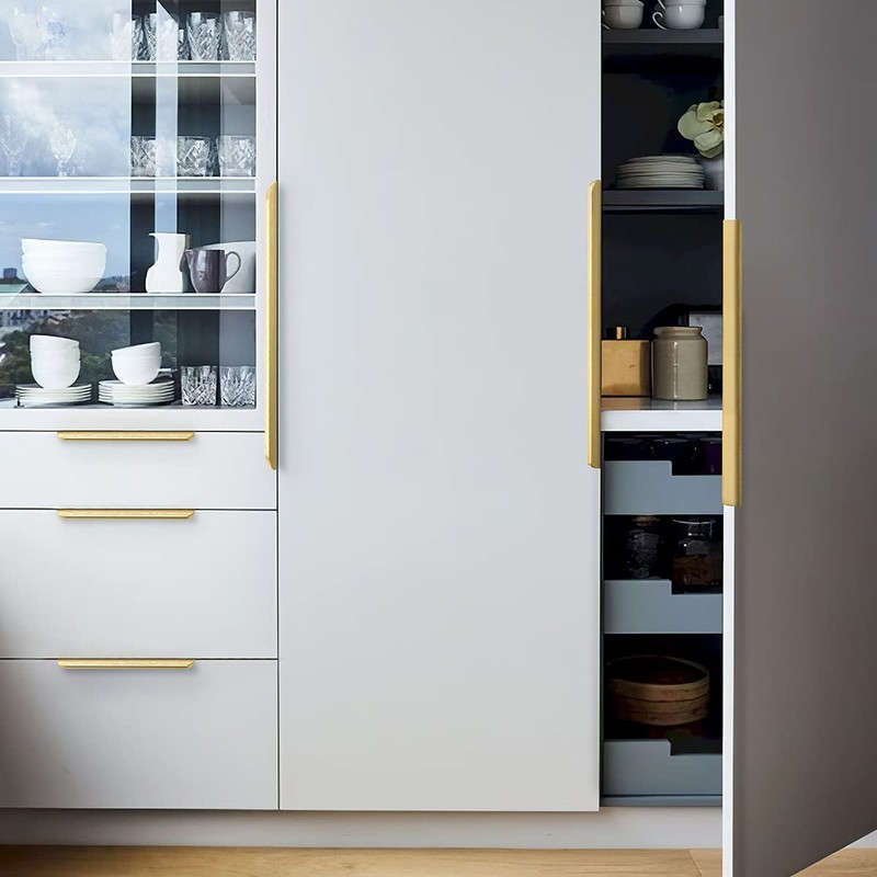 Satanga 10 Pack 2-1/2'' Inch Hole Center Brushed Brass Flat