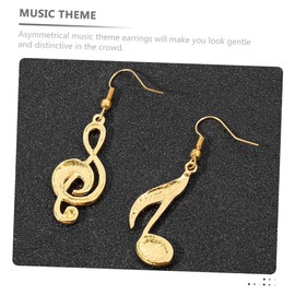 BESPORTBLE 1 Pair Asymmetric Rhinestone Music Note Earrings for Women Sparkling Dangle Earrings for Music Lovers Unique and Elegant Design for Special Occasions for Mother Daughter Friends