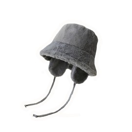 YAMEE Women's Winter Fishing Hat with Foldable Ear Flap, Bucket Hat Women's Plush Thickened Warmth, Ski Hat Women's Adjustable Casual Fishing Hat Unisex Soft Comfortable Winter Hat for Outdoor Sports,