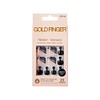 GoldFinger Trendy Press On Fake Toenail Kit Wider Fit, Abstract