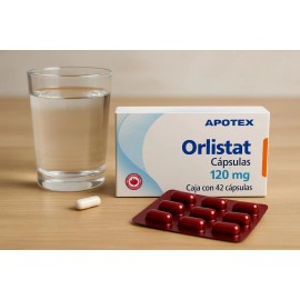 3 Cajas De Orlistat 120 Mg Con 42 Cápsulas C/u Bajar De Peso