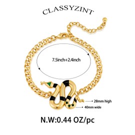 CLASSYZINT Snake bracelet, Medium, snake