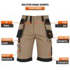 WrightFits Men Holster Work Shorts - Heavy Duty Safety Combat