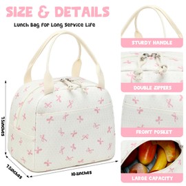 Bluboon Lunch Bag for Women Men Cute Corduroy Lunch Tote Bags Reusable Insulated Lunch Box Large Capacity Reusable Insulated Cooler for Work Picnic or Travel