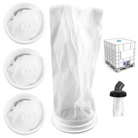 Pack of 4 IBC Filter Lid Filter, 25 cm IBC Lid Filter, Rainwater Filter, 200 Mesh Replacement Filter, Nylon IBC Tank Filter for IBC Rainwater Tanks, Chemistry, Water Treatment and Industrial