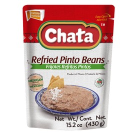 Chata Authentic Mexican Refried Pinto Beans, 15.2, Pack of 1