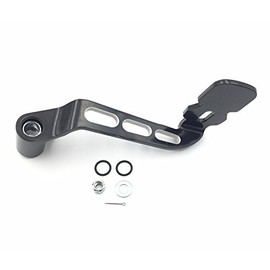 XKH- Motorcycle Black Billet Rear Brake Lever Brake Pedal Foot Lever 3 Hollow-Out Compatible with 2014-later Touring Trike Road King Street Glide CVO Tri Glide Freewheeler FLRT FLHR [B01JA1Y0X2]