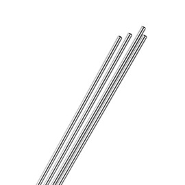 M METERXITY 4-Pack 250mm 304 Stainless Steel Tube, 3mm OD 0.4mm Wall Thickness Seamless Stainless Steel Tubing for Construction/Machining/DIY Crafting, Metal Straight Pipe [3x0.02x10IN]