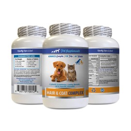 cat Healthy Skin - Pets Hair and Coat Complex - for Dogs and Cats - Advanced Benefits - Itch Relief - cat Vitamin b12 - 1 Bottle (60 Tablets)