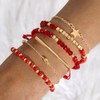 MMIUAEG Boho Layered Shell Bracelets Set Bohemian Beaded Seashell Bracelets