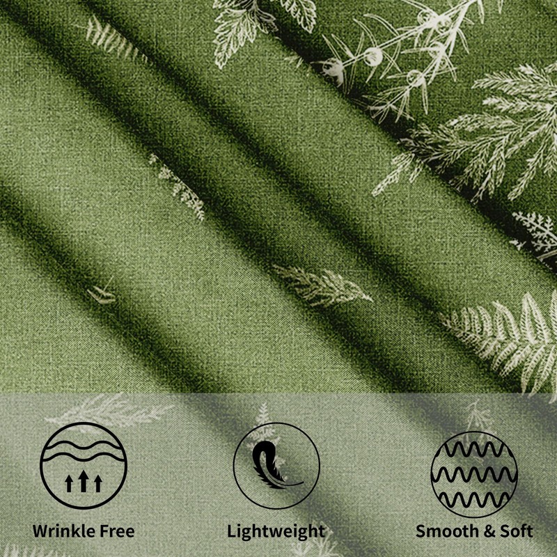 Kawani Spring Summer Leaf Tablecloth Round 60 Inch Green Plant