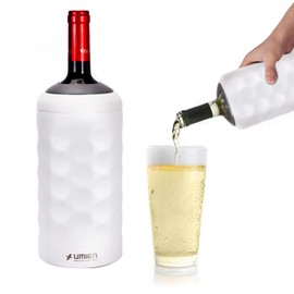 Wine Chiller - Premium Wine Bottle Chiller Double Walled, Vacuum Insulated Wine Cooler for Most 750mL Champagne and Wine Bottles - Iceless Wine Chiller with Up To 6 Hours Cold Temperature Retention…